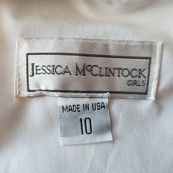 Vintage Jessica McClintock Girls 10 Dress White Lace Flower Girl First Communion - Picture 12 of 14